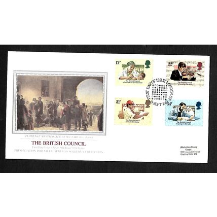 GREAT BRITAIN 1984 THE BRITISH COUNCIL N08 SILK 1984 SERIES FIRST DAY COVER#3