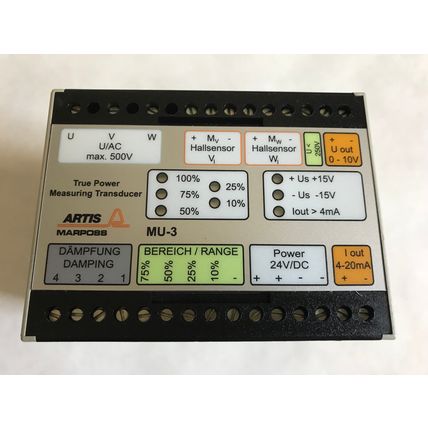 ARTIS MU3 MARPOSS MU3,1181326 ARTIS 0300 AMPLIFIER MEASUREMENT CONVERTER,500V,AH