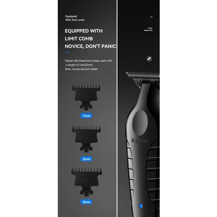 KEMEI Mens Hair Clippers Trimmers 0mm T-Blade Bald Head Beard Trimmer KM-2299