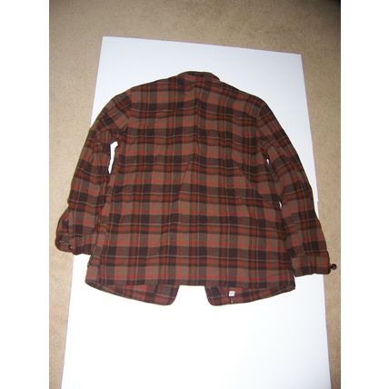 PENDLETON WOOL BUTTON FRONT SHIRT MENS MEDIUM BROWN PLAID PORTLAND, OREGON