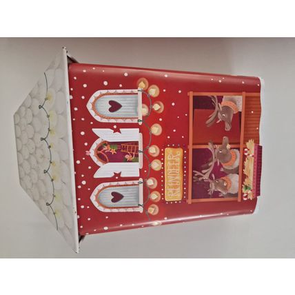 M & S SANTA HOUSE BISCUIT TIN