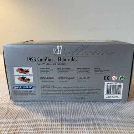 Welly 1953 Cadillac Eldorado 1/27 Collection Black Convertible Diecast New