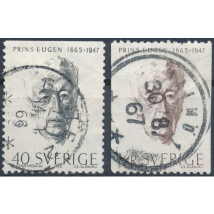 Birth Centenary of Prince Eugen - Sweden 1965 - F H - MiNr 536/7