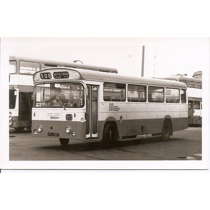 Black & White Photo of Greater Manchester Transport - HTJ 135F ex. Leigh Corp'tn