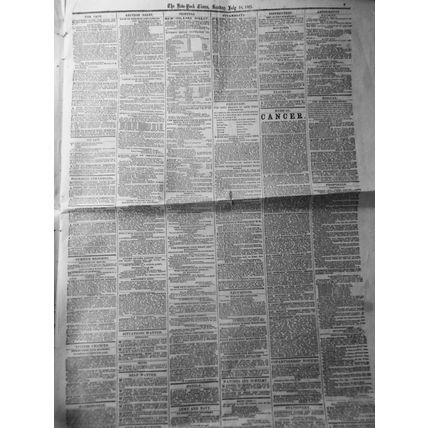 The New York Times, Sunday July 16, 1865. Civil War; Miss Harris Insanity Trial