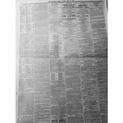 The New York Times, Sunday July 16, 1865. Civil War; Miss Harris Insanity Trial