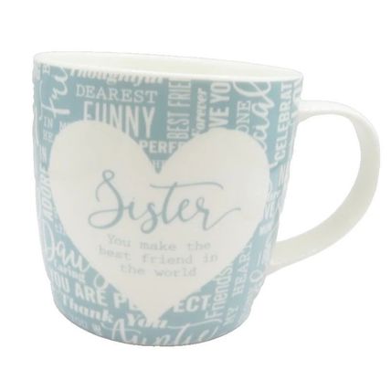 Sister Mug & Coaster Set 8.3 CM Microwave & Dishwasher Proof Gift Home Decor