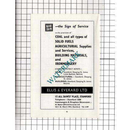 Ellis & Everard Ltd Stamford Lincolnshire Advert - 1966 Clipping