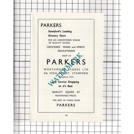 Parkers Worthmore Stores Ltd Stamford Lincolnshire Advert - 1966 Clipping
