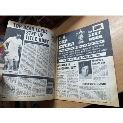 GOAL MAGAZINE #227 6 JAN 1973 UK FOOTBALL MAGAZINE SOUTHAMPTON TEAM POSTER (LL)