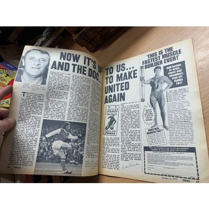 GOAL MAGAZINE #227 6 JAN 1973 UK FOOTBALL MAGAZINE SOUTHAMPTON TEAM POSTER (LL)