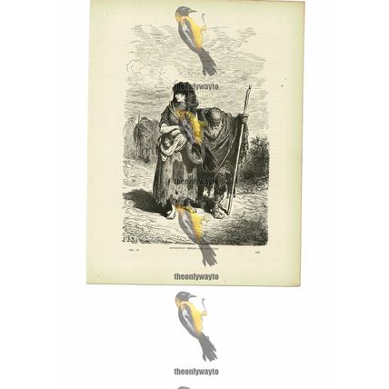 Andalusian Beggar & Daughter, Spain, Book Illustration (Print), c1880