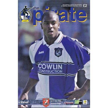 BRISTOL ROVERS v WALSALL NATIONWIDE LEAGUE 2 - 2000/01