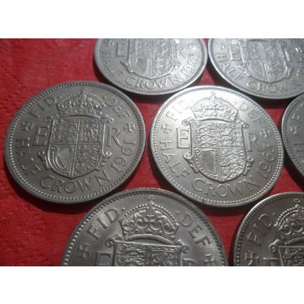 Collection of Elizabeth II Half-crowns.