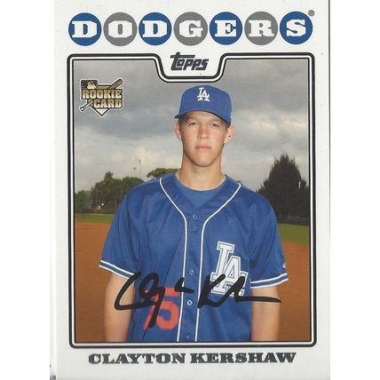 2008 TOPPS CLAYTON KERSHAW ROOKIE #UH240