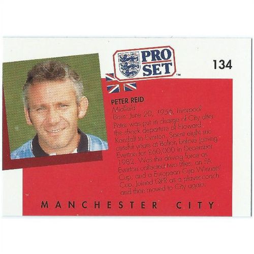 1990/1991 Pro Set Footbal - #134 - Peter Reid