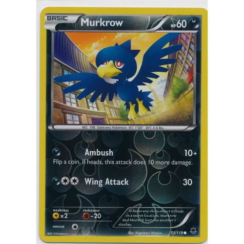 Pokemon XY Phantom Forces - #51/119 - Murkrow Rev Holo