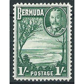 Bermuda 1936 SG105 1/- Green Mounted Mint .. ..