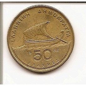 GRIEKENLAND 50 DRACHMES 1988