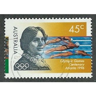 AUS 1996 45c 'OLYMPICS -FANNY DURACK' FINE USED (EBID38-909)