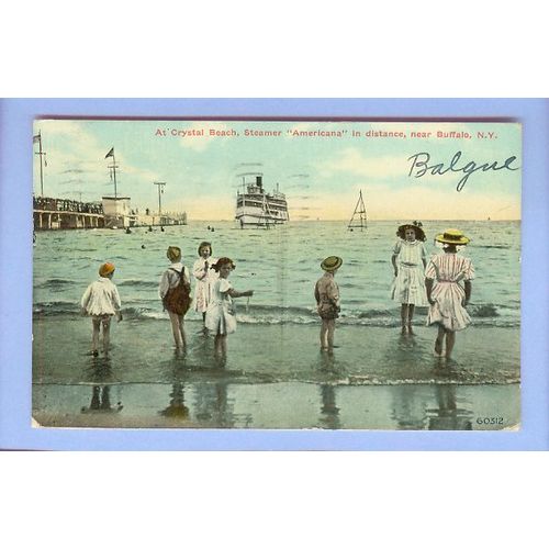 New York Buffalo At Crystal Beach Steamer Americana In Distance View From ~41