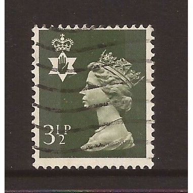 NI 12 Northern Ireland, 3 1/2p olive-grey(2B), Used Stamp #1