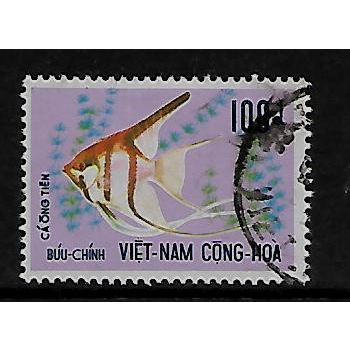 VIETNAM 1971 VIETNAM FISHES 100p FRESH WATER ANGEL FISH SG S393 FINE USED