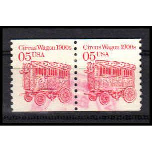 Used 2452 5c Circus Wagon Fine CNP Left 1 PA1112