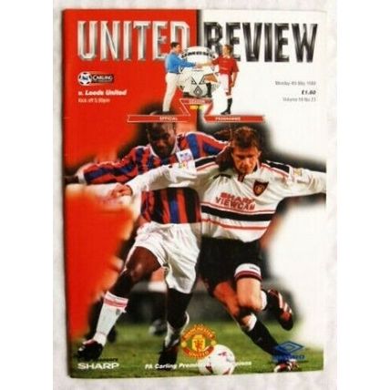 1998 programme Manchester United v. Leeds United