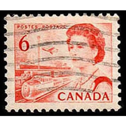 Canada 1968 Anniversary Queen Elizabeth II 6c Used Stamp.