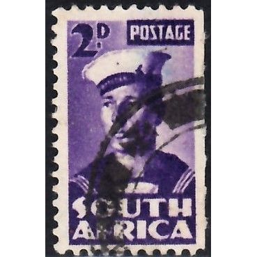 South Africa, 1943 2d Sailor, SG 100 (Scott #93a), used