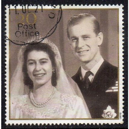 GB 1997 Royal Golden Wedding - Wedding Portrait, 1947 20p Used