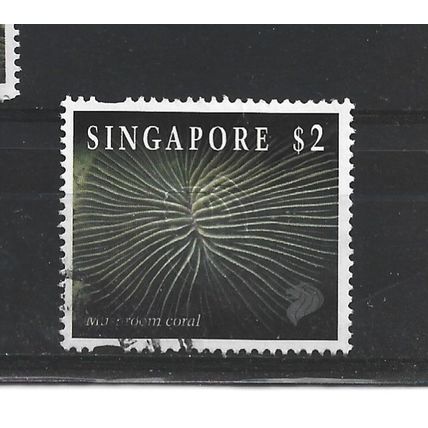 Singapore.SG751 $2 Mushroom coral.Fine Used.Jul25b