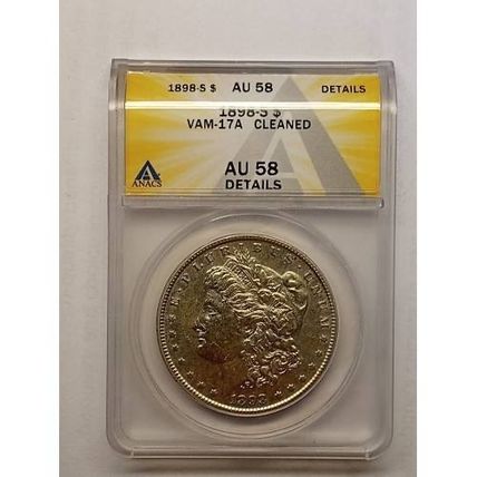 1898s ANACS AU58 Details Vam - 17A Morgan Dollar Key