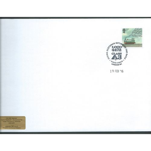 2016 1ST 'WORLD OF INVENTION 'LOCO 4472, KINGS CROSS ' PMK COVER (EBIDPACK3850)