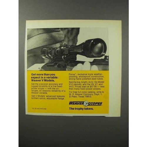 1970 Weaver V Model Scopes Ad - More Than You Expect