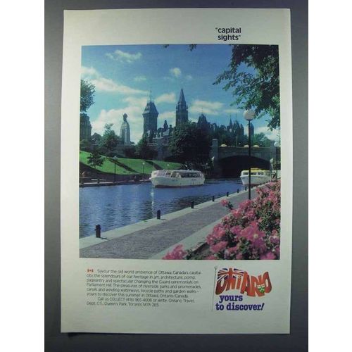 1981 Ontario Canada Ad - Capital Sights