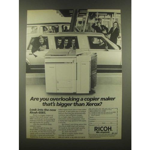 1985 Ricoh 6085 Copier Ad - Are You Overlooking