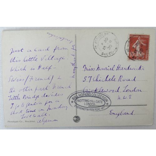 Postcard St. Gingolph et le Creux de Novel, Haute-Savoie, France. 1920