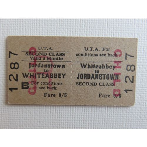 Ulster Transport Authority Whiteabbey-Jordanstown 2nd Rtn Child Ticket #46