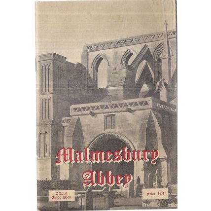 MALMESBURY ABBEY official guide book 1959 6th imp. vgc Wiltshire =