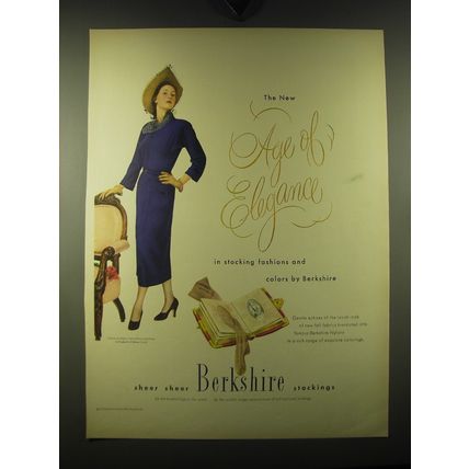 1948 Berkshire Stockings Ad - The new age of elegance