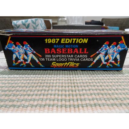 1987 Sportflics Factory Set (200) Base Cards & (136) Team Logo Trivia Cards