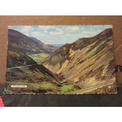 SYCHNANT PASS, SNOWDONIA used vintage postcard by Bamforth 1964 pm /