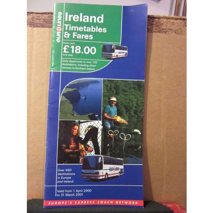 IRELAND Euro Lines coaches. Timetable ..2000 24 page booklet