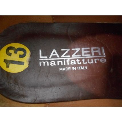 LAZZERI MANIFATTURE OXFORDS MENS DRESS SHOES 13 M BROWN LEATHER ITALY 5226