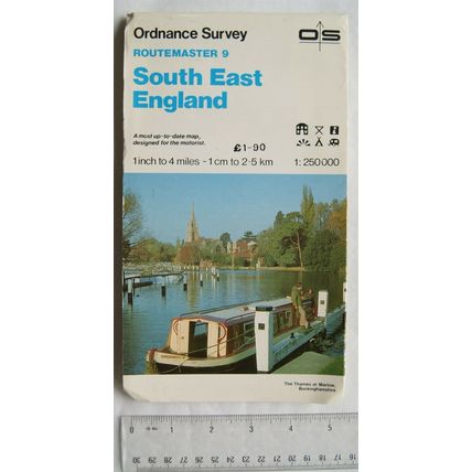 1986 OS Routemaster Map Sheet 9 South East England