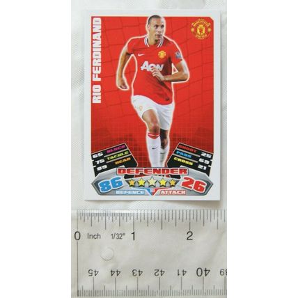 2011/12 Topps Match Attax Trading Card - Radio Ferdinand, Manchester United