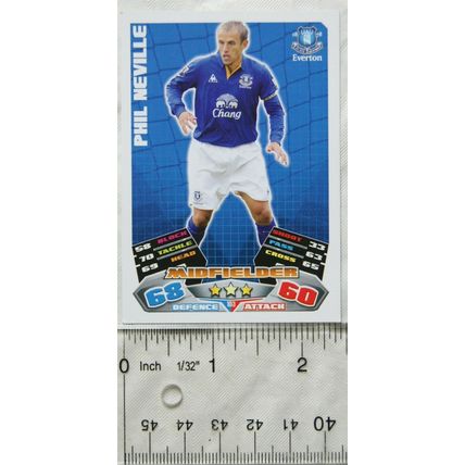 2011/12 Topps Match Attax Trading Card - Phil Neville, Everton