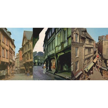Postcards Dealer In Dinan France Advertising Display 3x Postcard